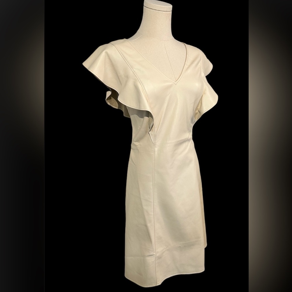 New with tags Vegan Leather Flutter Mini Dress US8 Tall